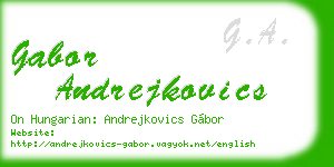gabor andrejkovics business card