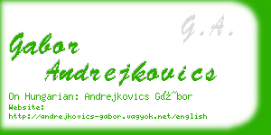 gabor andrejkovics business card